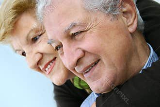 Happy elderly couple