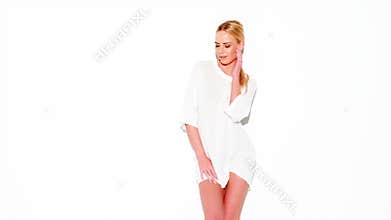 Adorable and Happy Blond Natural Girl