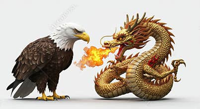 Eagle vs. Dragon: A Fiery Confrontation