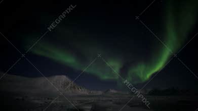 Northern Lights over the mountains