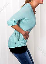 Woman with abdominal pain