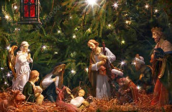 Nativity Scene. Adoration of the Magi.
