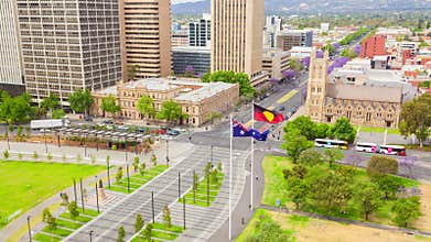 4k timelapse video of the downtown area in Adelaide, Australia