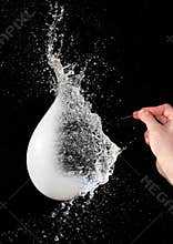 Bursting a water balloon
