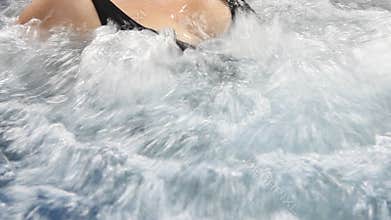 Spa hydrotherapy jacuzzi - bust of woman