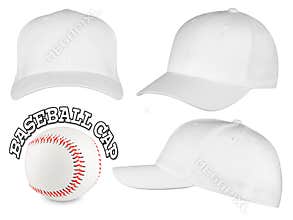 White baseball cap set