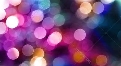 Abstract city lights blur blinking background.