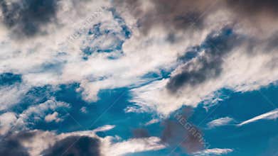 Beautiful clouds in motion timelapse