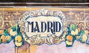 Madrid written on azulejos