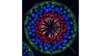 Spermatogenesis Seminiferous Tubule Cross-Section Histology