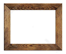 Old wood frame isolated