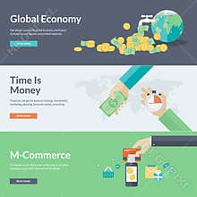 Flat design vector illustration concepts for business and finance