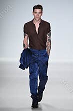 NEW YORK, NY - SEPTEMBER 04: A model walks the runway at Richard Chai Love Spring 2015 fashion show