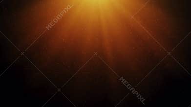 Golden Dust Particles Moving Through Volumetric Light Rays, Seamless Loop