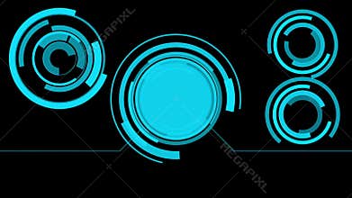 Futuristic motion HUD screen