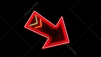 Large Neon Arrow Loop