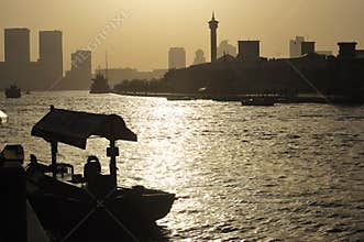 United arab emirates: dubai boat at the creek