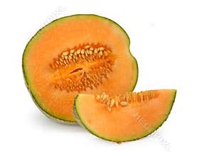 Orange cantaloupe melon