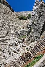 Iin the courtyard of fortresses Guaita on Mount Titan.