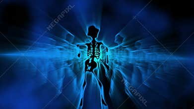 Female Skeletons VJ dancing background 7