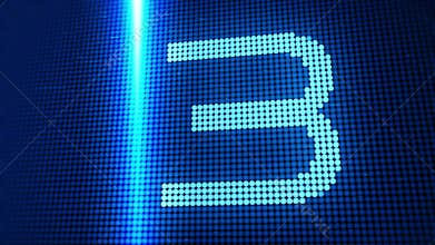 Technology style countdown for the new year