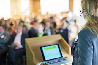 Speaker at Business Conference and Presentation.