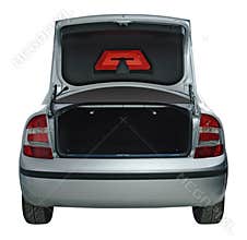 Open car trunk