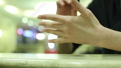 Magician doing tricks with a ring