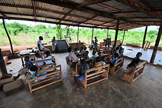 Outdoor African Elementary School Classroom