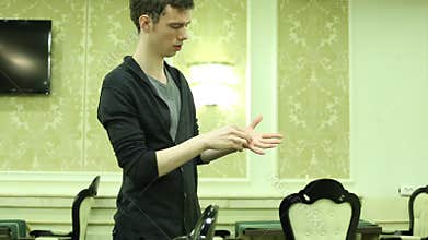Magician doing tricks with a ring