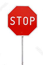 Stop sign isolated