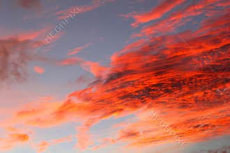 Magic artwork of nature, skies on fire at sunset