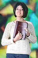Tweem Proudly Displaying Her Bible