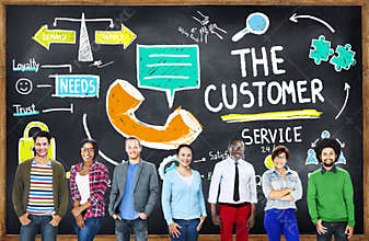 Customer Service Target Market Support Assistance Concept