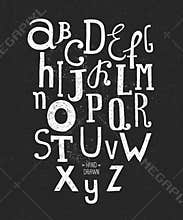 Vector hand drawn alphabet