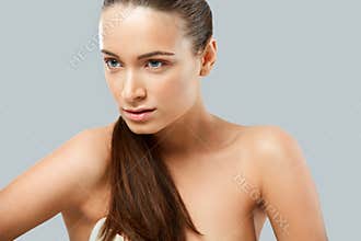 Portrait of Beautiful Woman. Cosmetology. Skin Care