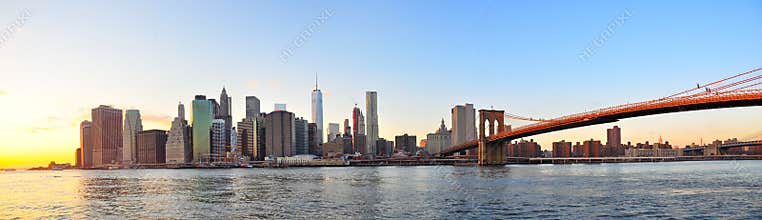 Manhattan Sunset Panorama, New York City