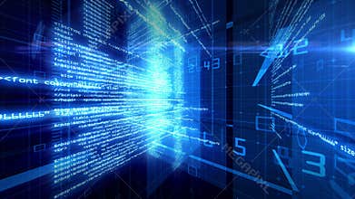 Data Code Digital Technology Animation 4K