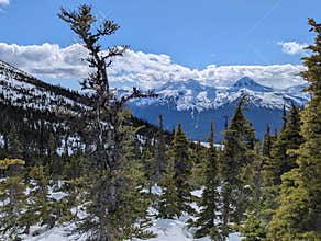 Breathtaking snowy views from the Upper Dewy lake