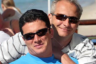 Happy men couple