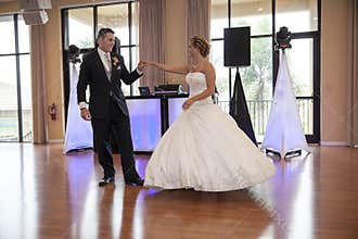 Bride and Groom dancing