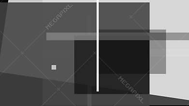 Abstract composition with overlapping geometric shapes in grayscale tones