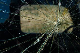 Cracked Window Glass Background Crack