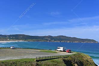 The beautiful Santa Comba beach near Ferrol, Spain, March 26, 2026
