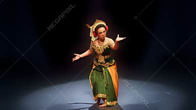 Open Palm Presentation in Traditional Cultural Performance