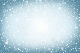 Christmas background. Winter sky, snowflakes and stars