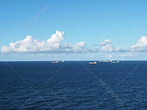 Landscape from the coast over the sea