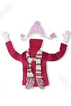 Knitted sweater and clothing accessories