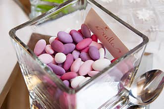 Pink wedding confetti