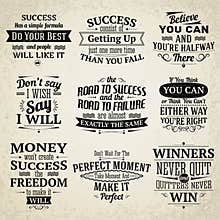 Success quotes set